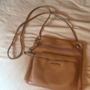 Calvin Klein Camel Leather Bag